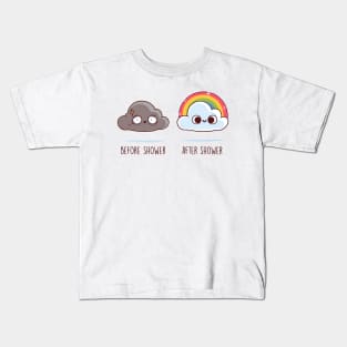 Before and After Shower Kids T-Shirt